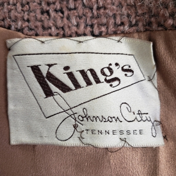Vtg 40s Tweed Wool Fit & Flare Coat Young Craft from Kings Johnson City, TN Sm - Picture 8 of 17